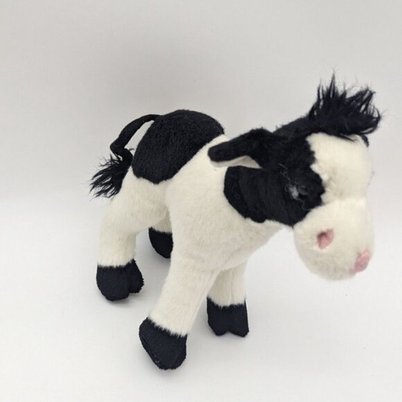 Douglas Sweet Cream 8" Baby Cow Plush Stuffed Animal Black & White Holstein Bull - Picture 2 of 5